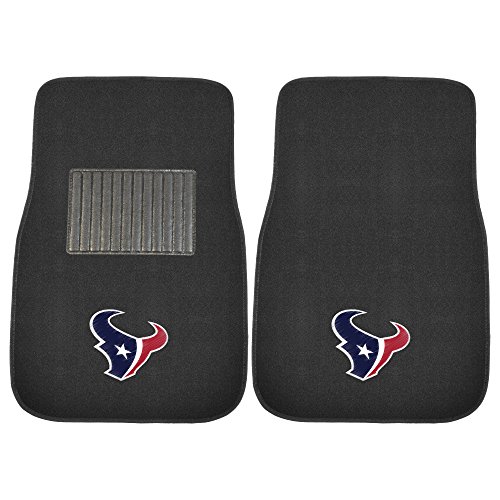 FANMATS 17353 NFL Houston Texans 2-Piece Embroidered Car Mat