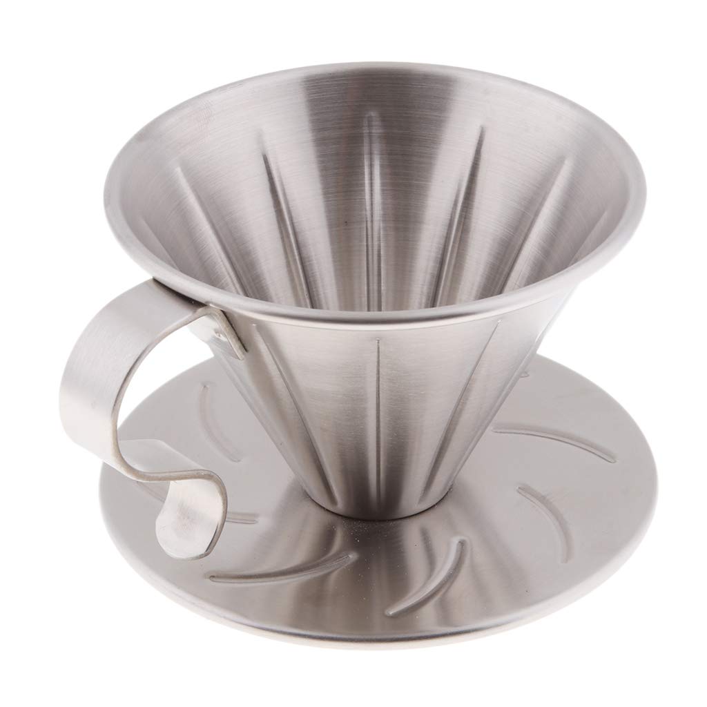 Small ポアオーバーコーヒーメーカー ステンレススチール再利用可能なドリップコーンコーヒーフィルター シングルカップコーヒーブリューワー コーヒー ツール コーヒー愛好家への最高の贈り物 Sm S Sunnimix bafa16ad4fb5a233e8 B07kjskcpw コーヒー