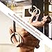 femor Gym Rings, Wood Gymnastic Rings 1100lbs with 15ft Adjustable Straps, Heavy Duty Gym Equipment for Cross-Training Workout, Strength Training, Gymnastics, Fitness, Pull Ups and Dips (Set of 2)