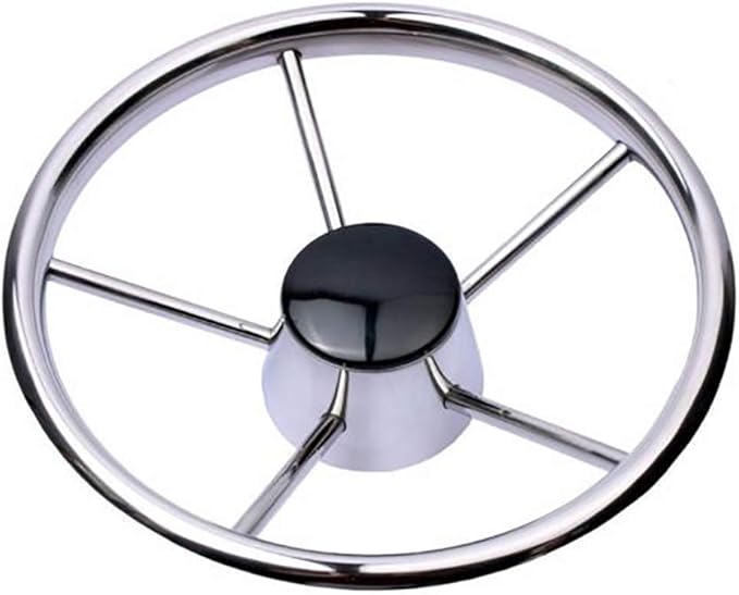Boat Steering Wheel 5 Spoke 13.5 inch Stainless Steel with