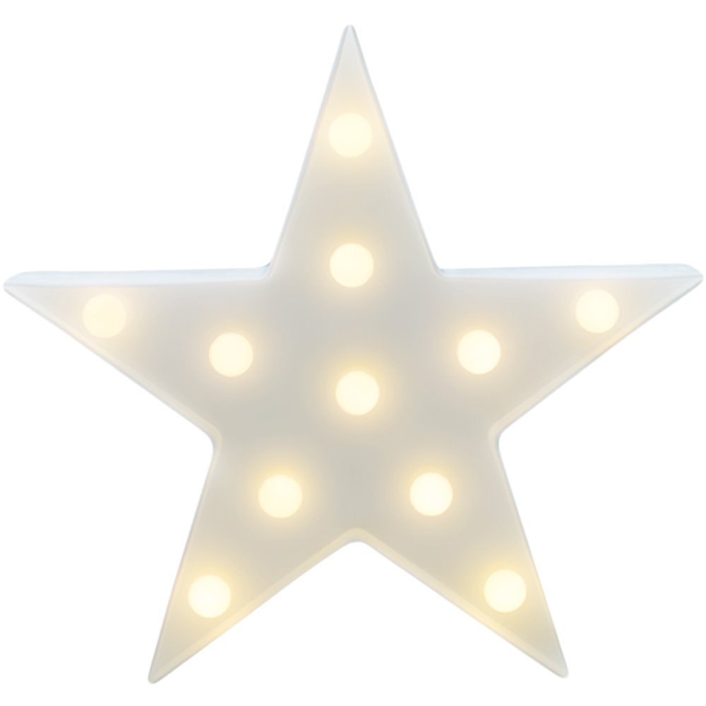 Youngine Creative LED Star Light Tropical Desk Lamp Marquee Sign Light Battery Operated Wall Decor Bedroom Night Light