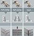 Yarachel Concealed Hinge - 2 Pairs/4 PCS Cabinet Hinges Hydraulic Hinges Cold Steel Rolling Soft Slow Close Stainless Steel Frameless Kitchen Cabinet Door Hinges with Screws (Inset)
