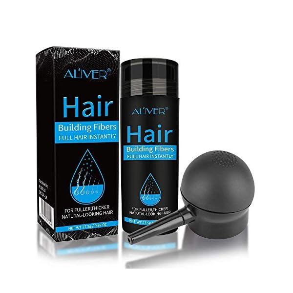Aliver-Hair-Fibres-Black-with-Spray-Applicator-Hair-Loss-Treatment-for-Women-MenHair-Thickener-in-15-Seconds-Undetectable-Natural-FormulaHair-Thinkening-Spray-PowderGreat-Christmas-Gifts Aliver Hair Fibres Black with Spray Applicator, Hair Loss Treatment for Women & Men,Hair Thickener in 15 Seconds…