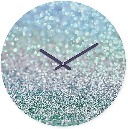 DENY Designs Lisa Argryopoulos Blue Mist Snowfall Round Wall Clock