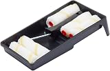 Fit For The Job 7 pc Mini Paint Roller Set 4 inch Roller Tray Emulsion view 3