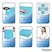 Royexe - Storage Cubes - (Set Of 6) Storage Baskets | Features Dual Handles & Label Window with 10 Label Cards | Cube Storage Bins | Foldable Fabric Closet Shelf Organizer (Blue)