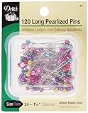 Dritz 120-Piece Long Pearlized Pins, 1-1/2-Inch