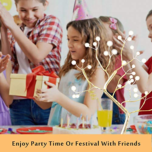 Fairy Light Spirit Tree Tabletop Bonsai Tree Light with 36 Pearls LED