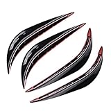 4PCS Corner Car Front Rear Bumper Guard Protection Sticker Edge Lip Anti-Collision Black