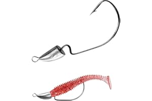 THKFISH Weedless Swimbait Jig Heads for Bass Fishing, Weighted Texas Rig Hook Fishing Hooks Saltwater Freshwater 1/8 oz, 1/6 oz, 1/4 oz, 3/8 oz, 1/2 oz,3/4 oz