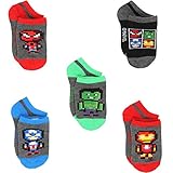Avengers Boys Multi pack Socks (4-6 Toddler (Shoe: 7-10), Pixel Heroes 5 pk)