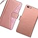 iPhone 8 Plus Case,iPhone 7 Plus Case,Dailylux iPhone 7 Plus Wallet Case Premium PU Leather+TPU inner shell Flip Case With 9 Card Slot Cover for iphone 8 Plus/7 Plus 5.5 inch-Bling Rose Gold