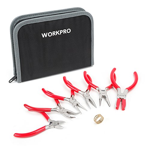 WORKPRO 7-Piece Jewelers Pliers Set Jewelry Tools Kit with Easy Carrying Pouch