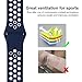 Fitbit Blaze Sport Band with Frame, Alritz Soft Silicone Replacement Strap Breathable Wristband for Fitbit Blaze Watch Fitness Watch, Large, Midnight Blue/White