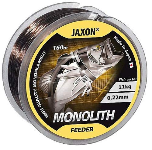 Jaxon Fishing Line Monolith Feeder 150 m / 0.16 - 0.35 mm Spool Monofilament Feeder Line (0.22 mm / 11 kg)