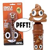 Talking Emoji Poop Pen - Makes 7 FUNNY FART SOUNDS - the Funniest Farting Friend Ever - Cute for Kids, Tweens and Teen Parties