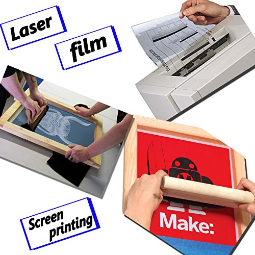 200 Sheets,8.5"x11",Laser Printing Transparency Film for Silk Screen Printing