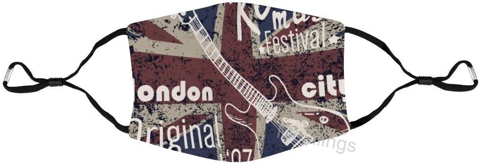 London Rock Music Fashion Unisex Printed Anti-Dust Mask Face Mask Mouth Mask Cute Mask For Outdoors