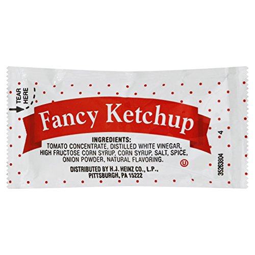 Portion Pac Fancy Ketchup by Heinz, 9 Gram SingleServe Packets, Pack