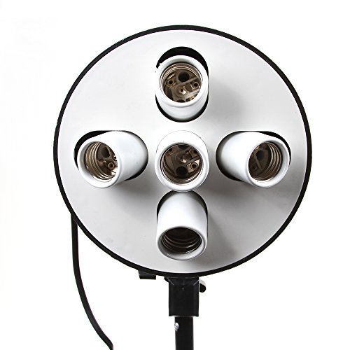 Foto4easy 5-IN-1 E27 Ceramic Socket Panel Photo Video Studio Bulb Light Head Holder
