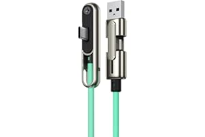 Sideways Phone Charger, Double Head Foldable Sideways Fast Charging Cord, 2 in 1 Invisible Holder Charger Cable Stand | for O