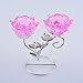 LONGWIN Rose Blossom 2-Tealight Candle Holders Tabel Centerpieces Pink