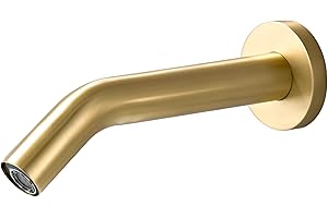 HALO SANITARY Wall-Mounted Automatic Faucet for Bathroom Touchless Built-in Sensor grifo automático del for Bathroom Hotel Robinet CEC Watersense DOE Brushed Gold