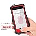 iPhone 5 5S SE Waterproof Case Compatible, ZVEproof IP68 iPhone SE 5S 5 Waterproof Shockproof Dirtproof Snowproof Screen Protector Cover for Snow Skiing Swimming (Red)