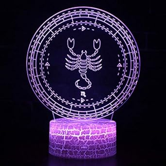 3D Lámpara Constelación De Escorpio Luz De La Noche16 Colores Con