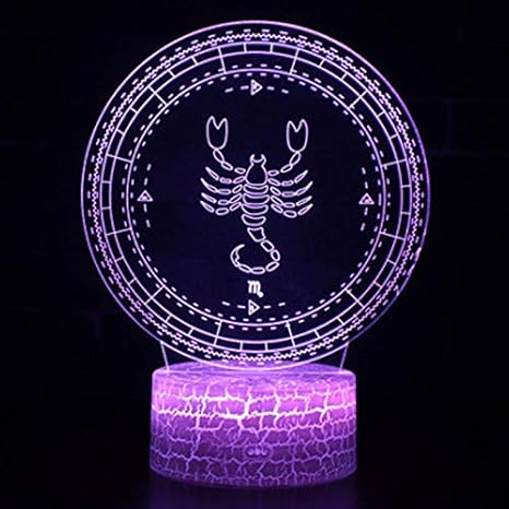 3D Lámpara Constelación De Escorpio Luz De La Noche16 Colores Con