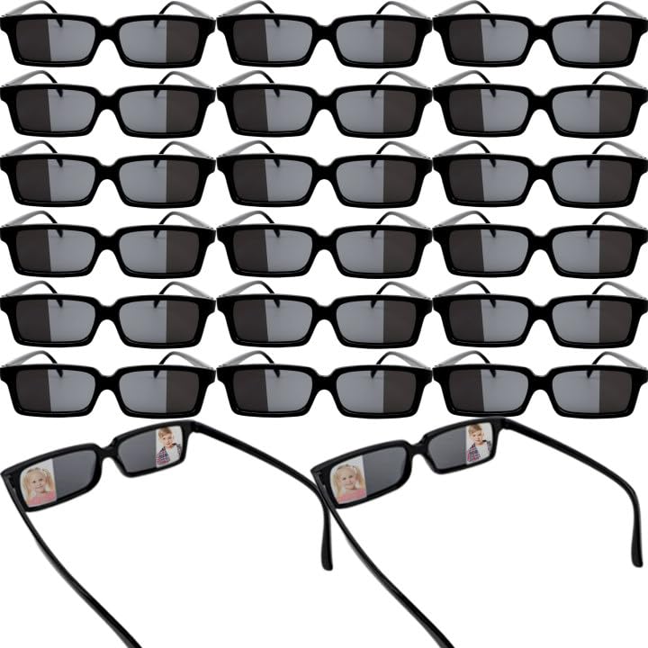 Octaday 20 Pcs Real Detective Glasses Sunglasses Rear View Mirror Anti Track See Behind You with Inside The Lens Mirror for Kids Escape Room Party Favor Detective