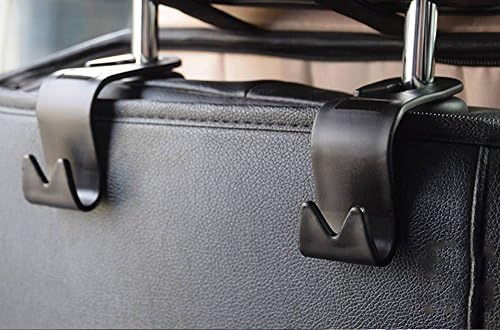 Car Seat Back Hook Auto Seat Headrest Portable Organizer Holder Hooks Grocery Shopping Bag Travel Vehicle Car Safety Hanging Hook Carrier(Set of 4PCS)