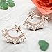 Wistic Sterling Silver Earrings with Jackets and Cubic Zircons Ear Stud Cuff For Women Girls (rose gold)