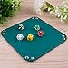 SIQUK 8 Pieces Dice Tray PU Leather Folding Square Dice Holder for Dice Games, 8 Colors
