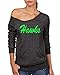 Jacted Up Tees Hawks Alternative Off-the-Shoulder LADIES Eco-Fleece Sweatshirt