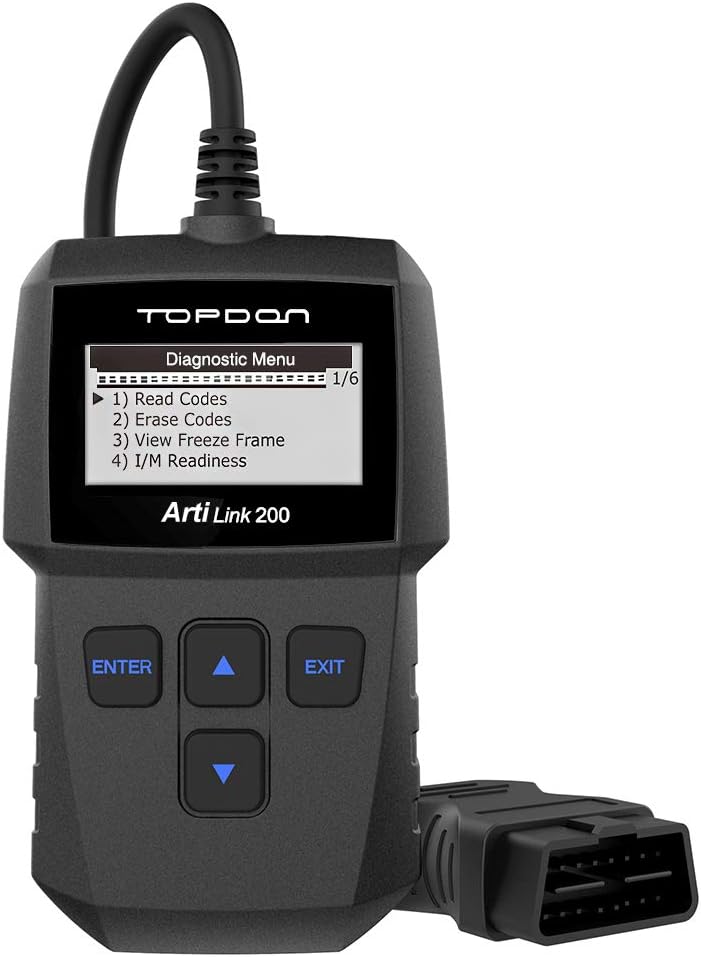TOPDON OBD2 Code Reader Artilink200 DTC Reading/Clearing MIL Turn-Off I/M Readiness Checking Freeze Frame VIN Retrieval (Al200)