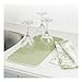 mDesign Absorbent Kitchen Countertop Dish Drying Mat - Pack of 2, Mini, Sage/Ivory