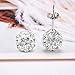 CAT EYE JEWELS Tiny S925 Sterling Silver Wedding Bridal 8mm Round Disco Ball Earrings Cubic Zirconia Crystal Diamond Stud Earrings for Valentines' Day Birthday Gifts for Women Girls E10