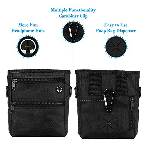 image for DELOMO Dog Treat Pouch for Training - Easily Stores Pet Toys, Kibble, 