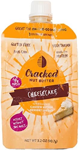 Cracked Nut Butter Unroasted Cashew Butter Dessert Spread, Cheesecake, 3.2 Ounce