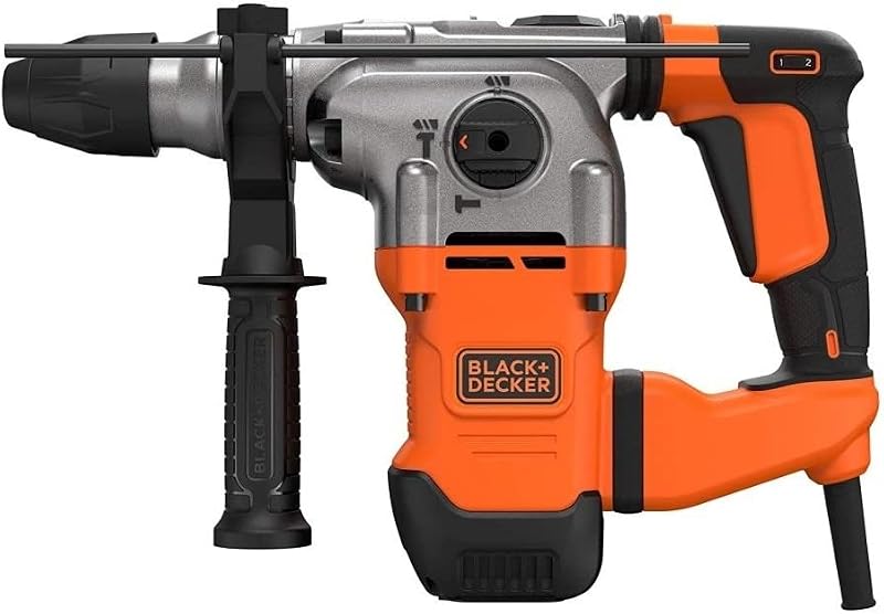 Trapano a percussione SDS+, motore da 1250 W, funzionalità a 3 modalità, forza d'urto di 3,5 J, include punte e scalpello, BEHS03K-QS
