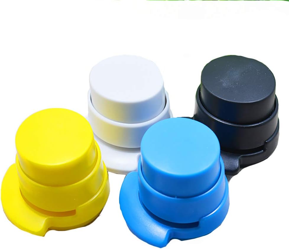 Portable Mini Stapleless Stapler Paper Binding Binder Paperclip for Office Home (Random Color)