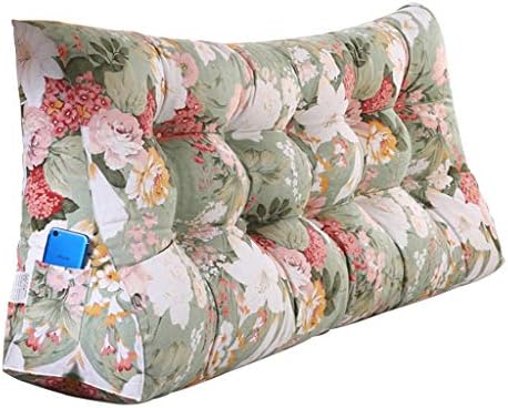 LSRRYD Triangular Large Wedge pillow Bolster Headboard Reading Backrest cushion for sofa bed day bed Upholstered Cushions Double Long Pillow cushions (Color : A, Size : 180cm)