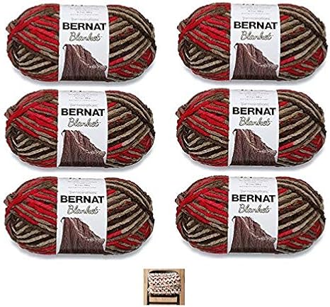 Amazon.com: Bernat Blanket Yarn (5.3 oz) - 6 Pack Bundle ...