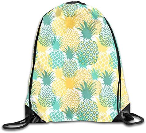 Men's and Women's Drawstring Backpack Bag Pineapple Sports Gym Bag String Backpack