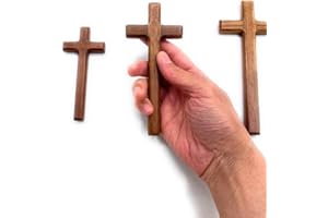 St John the Baptist Orthodox Brotherhood Simple and Solid Wooden Hand Cross – Medium Size (Medium)