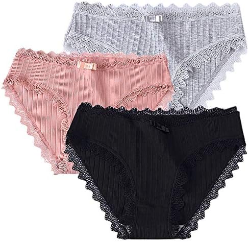 ショーツ レディース 綿 ローライズ リブ パンツ 可愛いレース 下着 New レギュラーショーツ 通気性 少女 伸縮性 4枚セット 中間ウエスト抗菌 セット