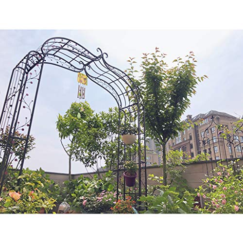 AAQQ Rosenbogen Aus Metall, Gartenlaube, Kletterpflanzen Metallgitter, Stützbogenrosen, 173 cm X 38 cm X 230 cm… – Bild 3
