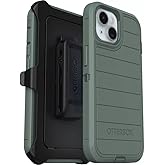 OtterBox iPhone 15, iPhone 14, & iPhone 13 (Only) - Defender Series Case - Forest Ranger - Rugged & Durable - with Port Protection - Holster Clip Includes - Microbial Defense Protection