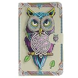 Galaxy Tab 4 7.0 (7.0 inch) Case, Easytop Wallet Flable Stand Folio PU Leather Wallet Cover Case with Built-in Card Slots Cash Pocket Magnetic Closure (Owl)